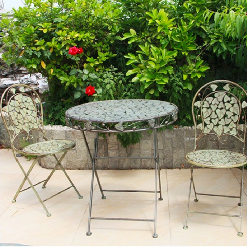 Outdoor Furniture Europe - Old Courtyard Retro Iron Table and