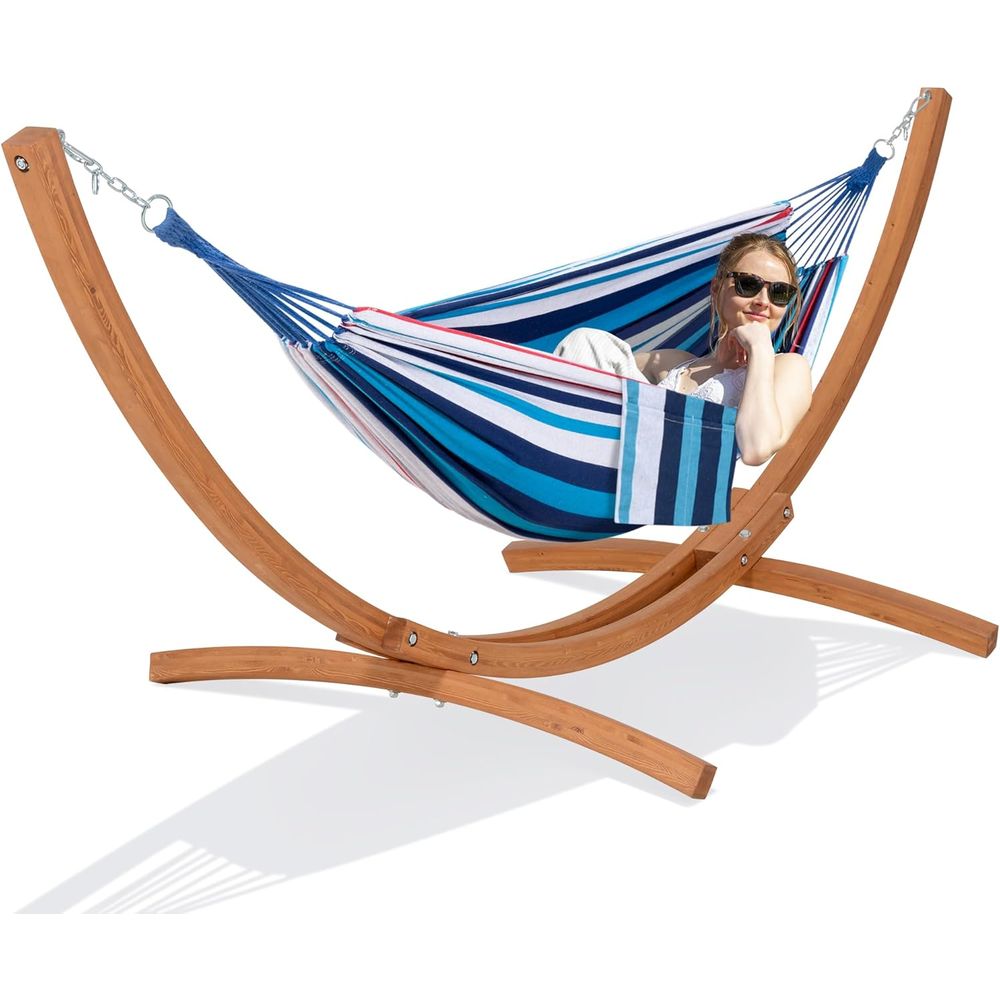 Hammock With Stand - 스탠드가 포함된 야외용 해먹, 10피트 목재