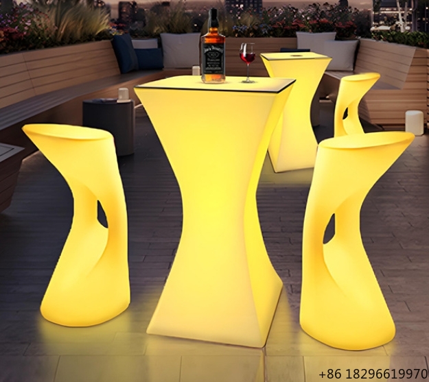 Outdoor Furniture Europe - 휴대용 LED 바 카운터 테이블 &