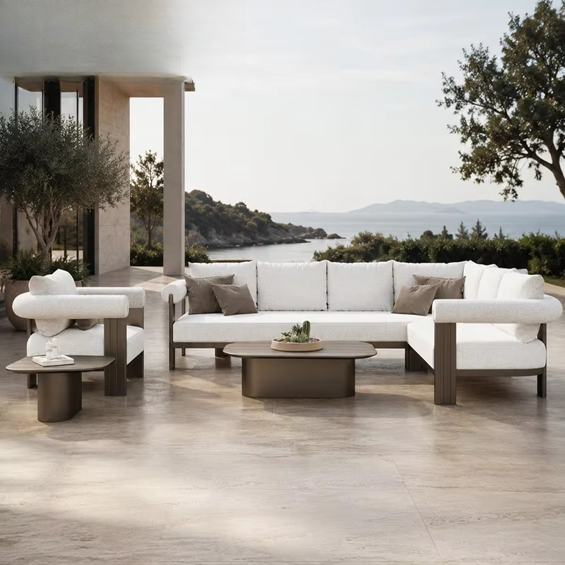 # 럭셔리 빌라 소파 세트 모던 알루미늄 L자형 야외  - Outdoor Furniture L Shape 리뷰 및 가격