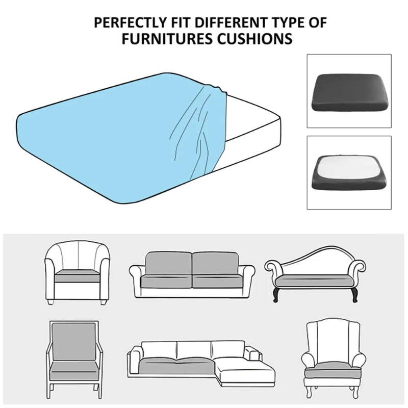 탄성 방수 소파 쿠션 커버 자카드 두꺼운 소파 시트 커 - Outdoor Furniture No Cushions 리뷰 및 가격