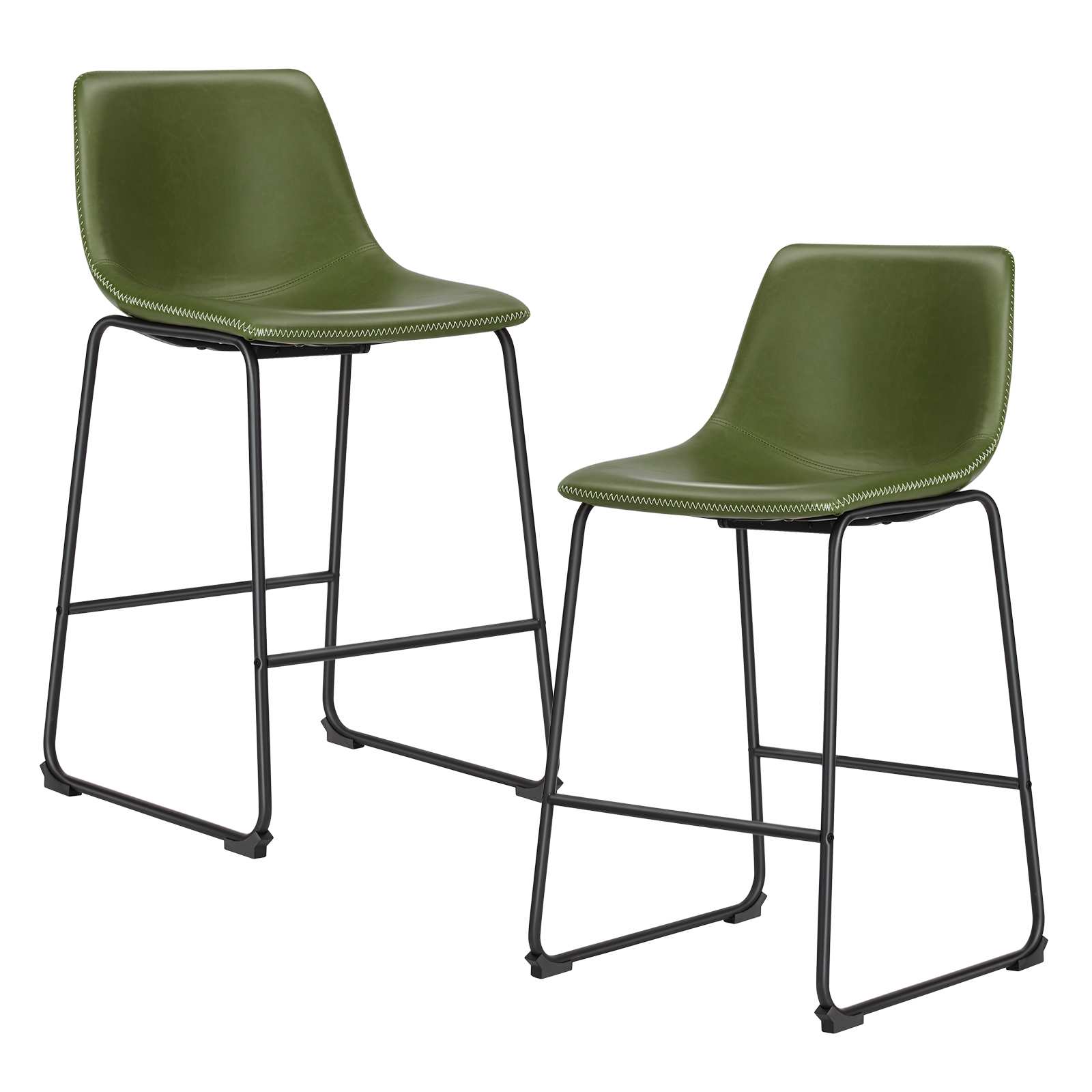 JHK 2팩 PU 가죽 카운터 높이 의자 (가정 및 사 - Outdoor Furniture No Cushions 리뷰 및 가격