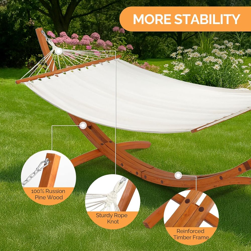 곡선형 원목 스탠드가 있는 더블 해먹 세트 - 10.5 - Hammock With Stand 리뷰 및 가격