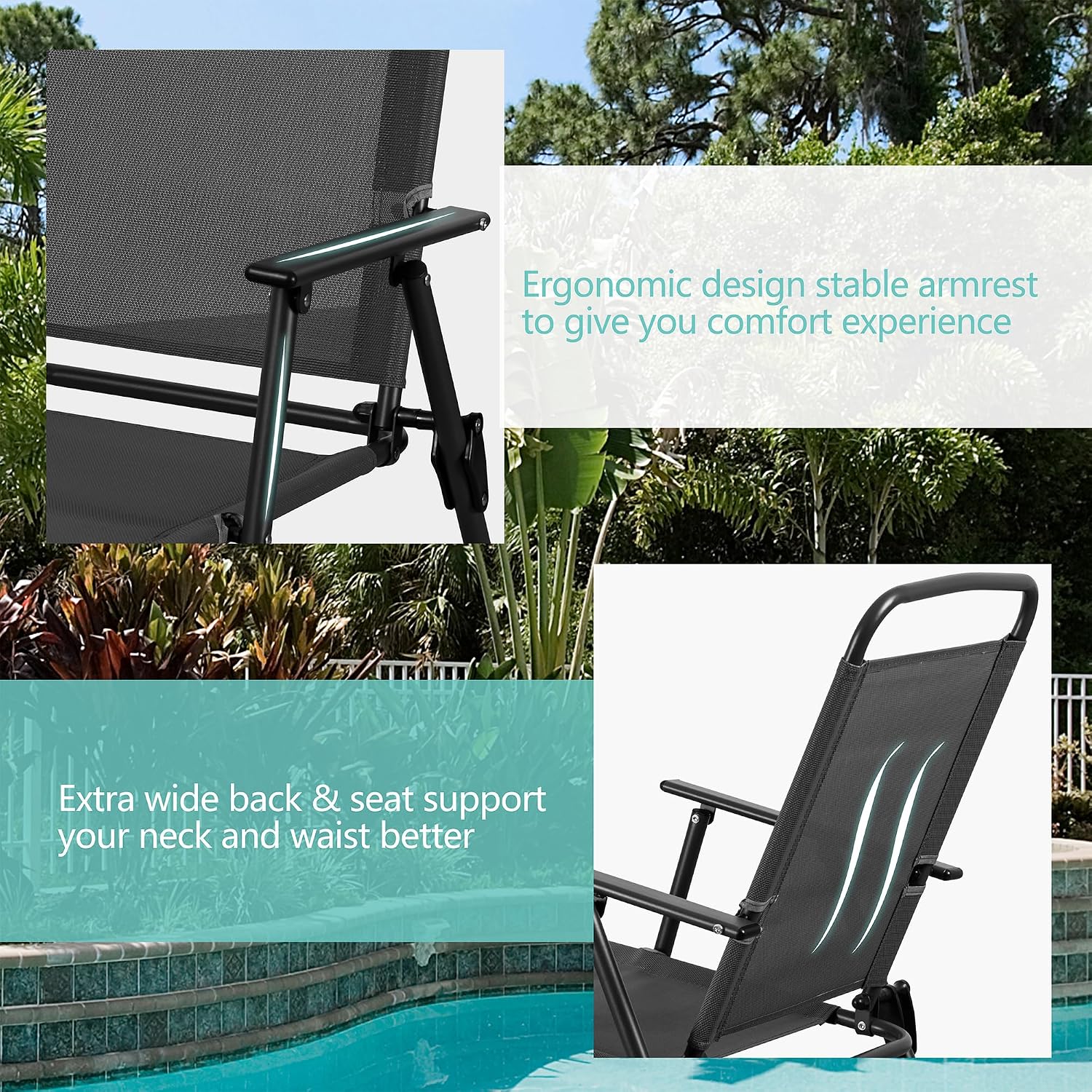 금속 파티오 식탁 세트, 접이식 의자 및 강화 유리 테 - Outdoor Furniture Ideas 리뷰 및 가격