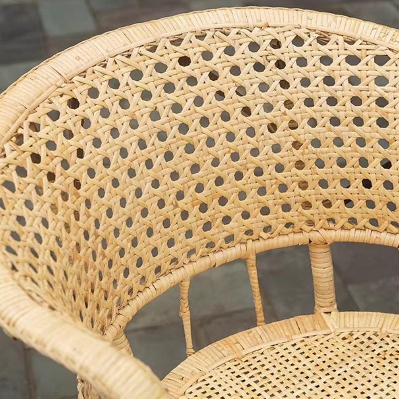 빈티지 등받이 통기성 쿠션이 있는 야외 수제 천연 등나 - Outdoor Furniture No Cushions 리뷰 및 가격