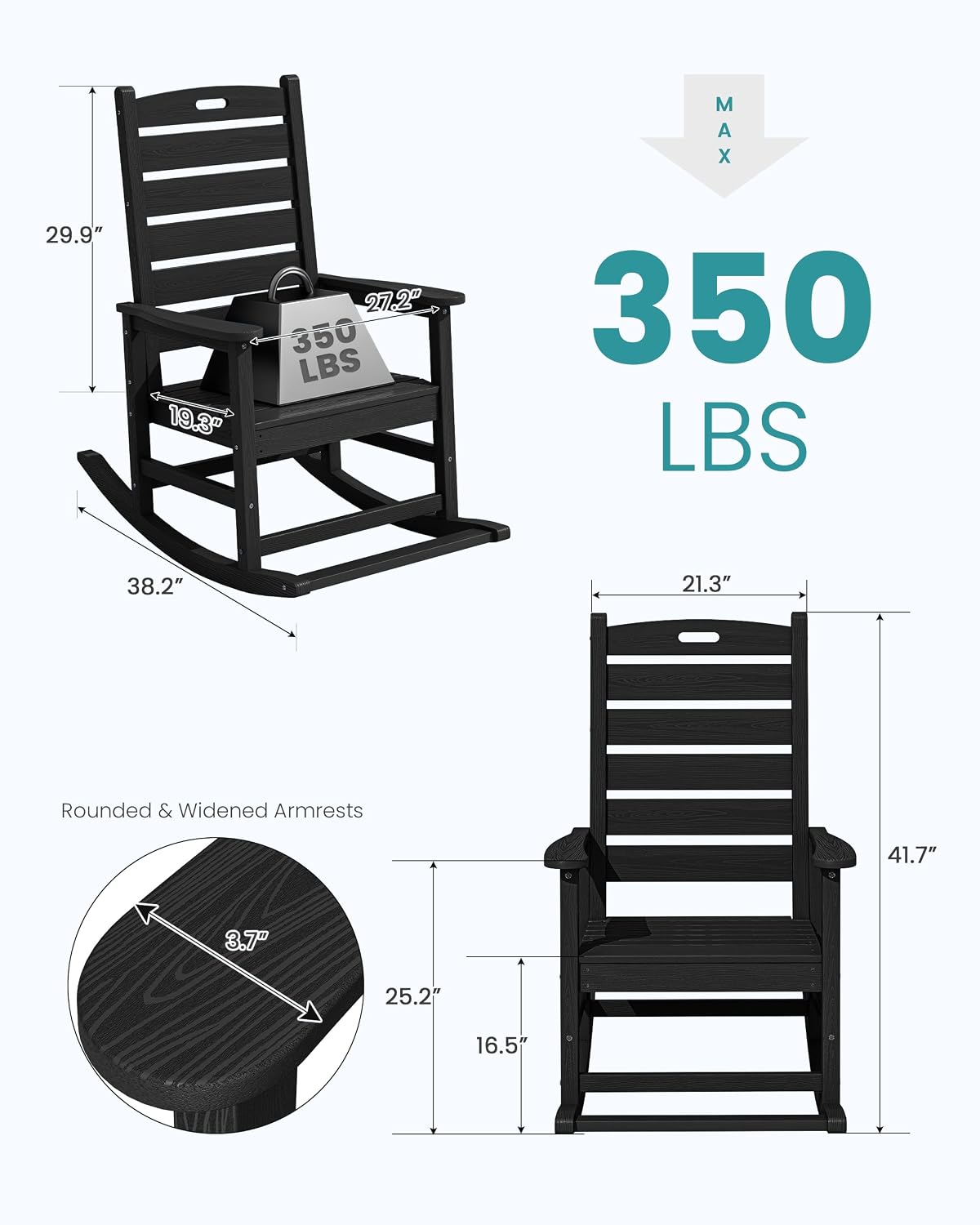 발받침대가 있는 대형 야외 흔들의자, 데크 파티오 발코 - Deck Chair Lounger 리뷰 및 가격