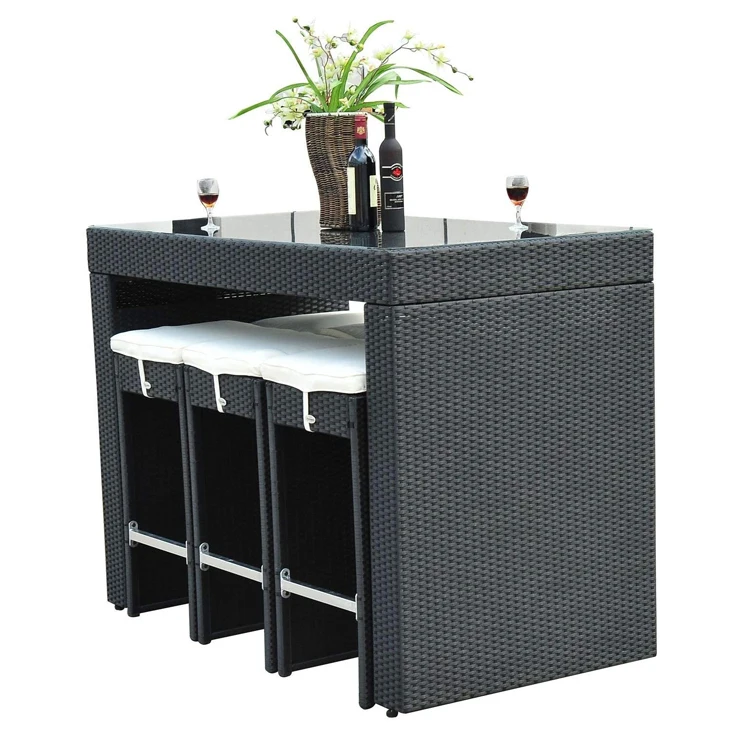 7피스 라탄 바 세트 정원 위커 다이닝 세트 1개 테이 - Outdoor Furniture Europe 리뷰 및 가격