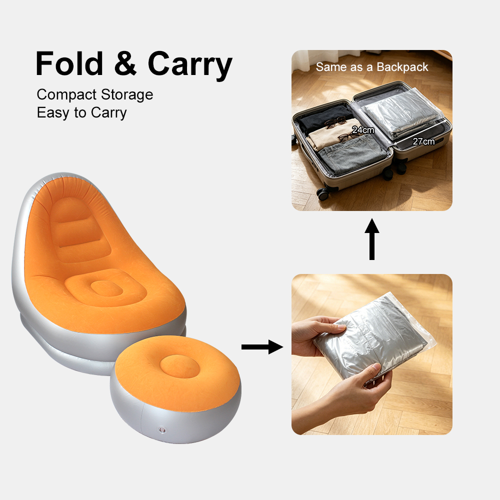 휴대용 다색 에어 소파 세트(풋스툴 포함) 방수 편안한 - Outdoor Furniture Ideas 리뷰 및 가격