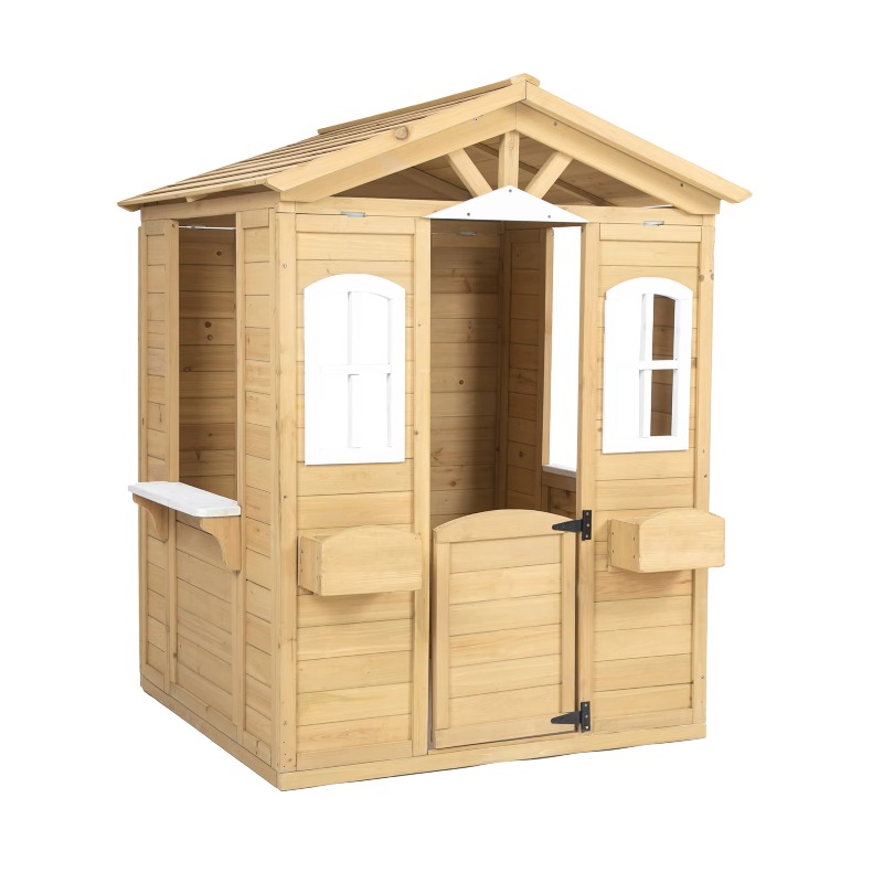 모던 클래식 원목 어린이 야외 놀이집 (작동하는 문,  - Outdoor Furniture Kids 리뷰 및 가격