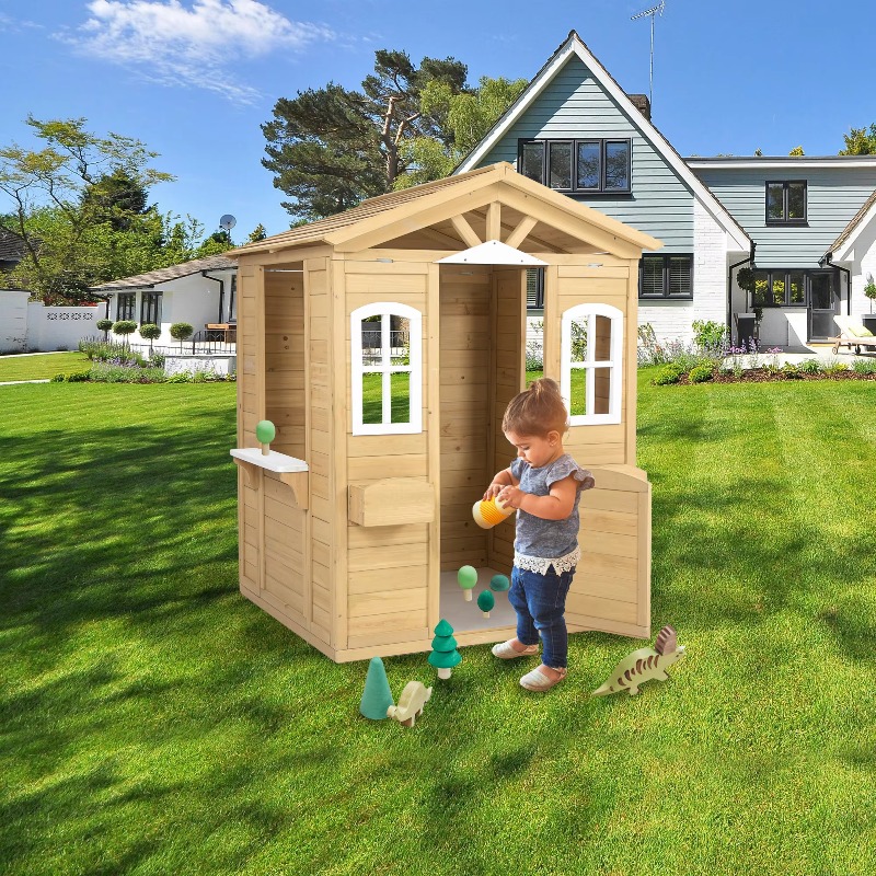 모던 클래식 원목 어린이 야외 놀이집 (작동하는 문,  - Outdoor Furniture Kids 리뷰 및 가격