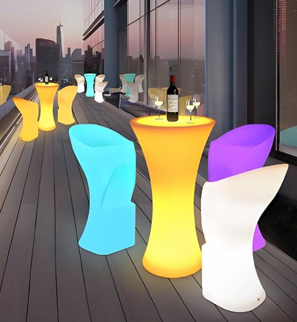 휴대용 LED 바 카운터 테이블 & 조명 바 의자 세트 - Outdoor Furniture Europe 리뷰 및 가격