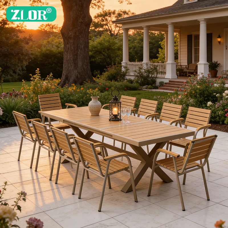 현대적인 알루미늄 프레임 야외 식탁 세트 (빌라 및 병 - Outdoor Furniture No Cushions 리뷰 및 가격