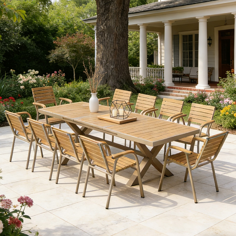 현대적인 알루미늄 프레임 야외 식탁 세트 (빌라 및 병 - Outdoor Furniture No Cushions 리뷰 및 가격