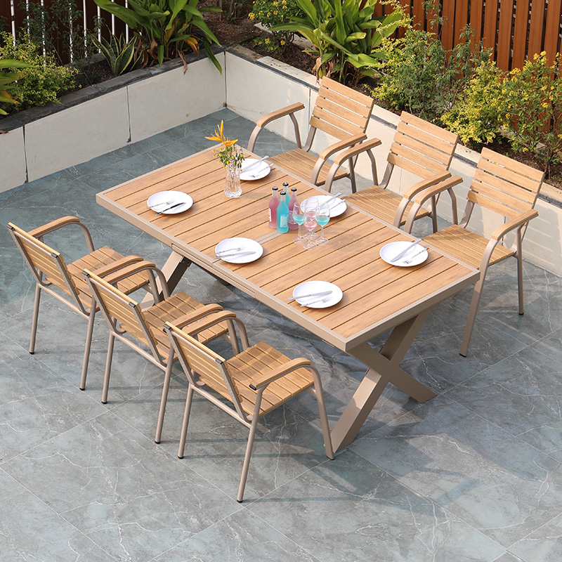 현대적인 알루미늄 프레임 야외 식탁 세트 (빌라 및 병 - Outdoor Furniture No Cushions 리뷰 및 가격