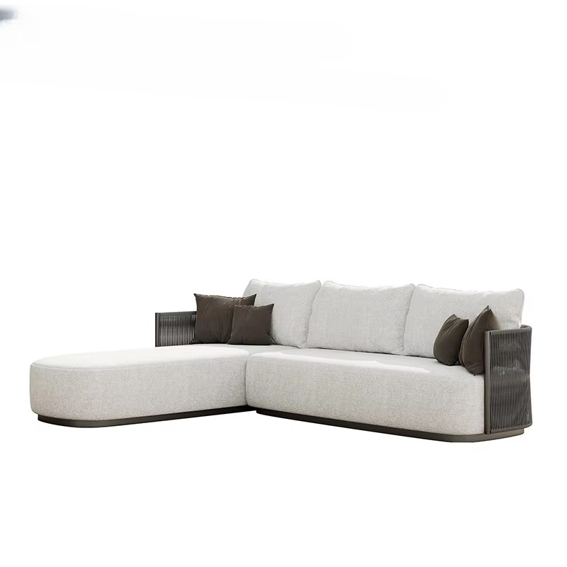 파티오 세트 정원 수영장 로프 모던 소파 럭셔리 소파  - Outdoor Furniture L Shape 리뷰 및 가격