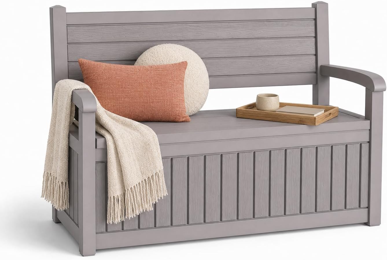 100갤런 야외용 수납 벤치 데크 박스 방수 레진 잠금 - Outdoor Furniture No Cushions 리뷰 및 가격