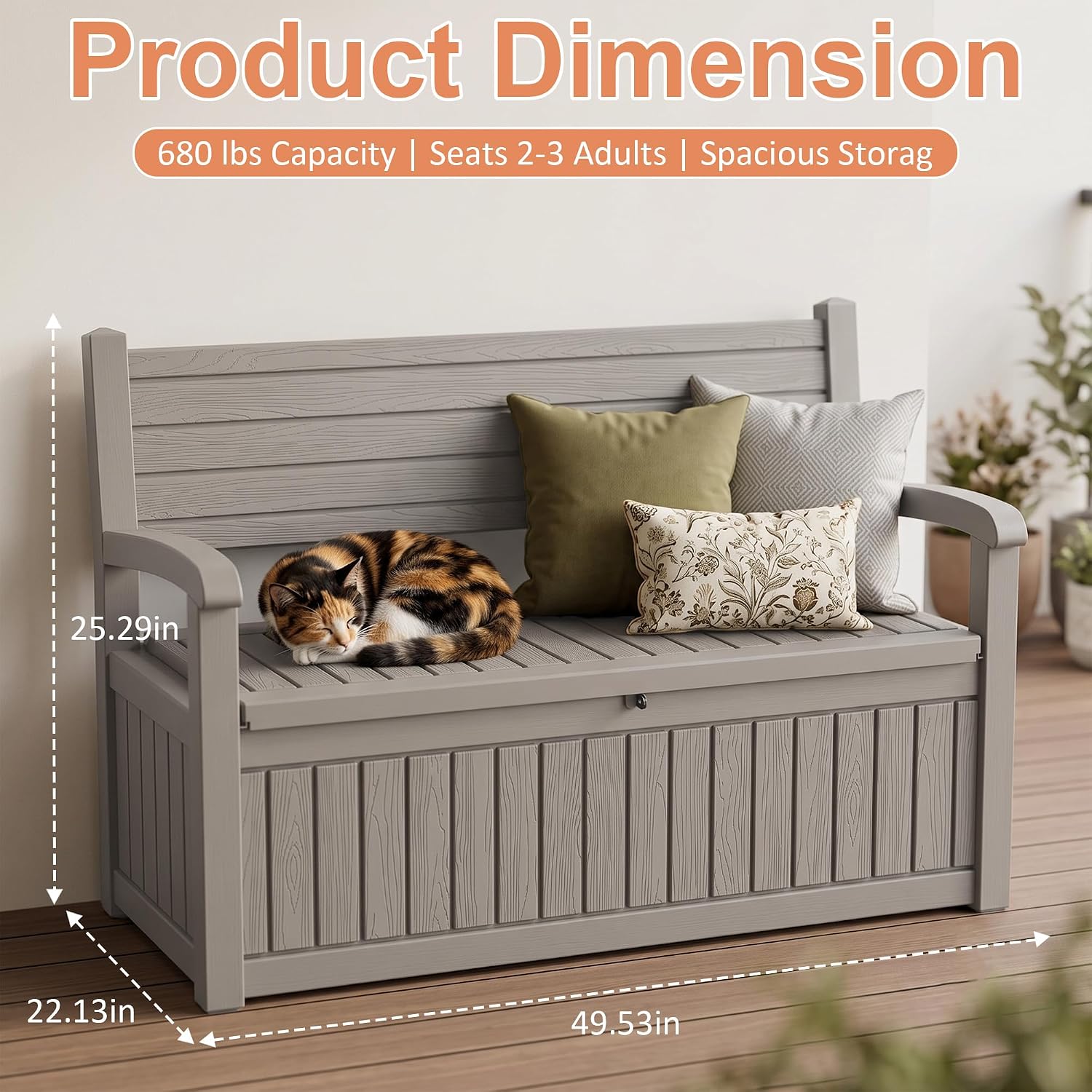 100갤런 야외용 수납 벤치 데크 박스 방수 레진 잠금 - Outdoor Furniture No Cushions 리뷰 및 가격
