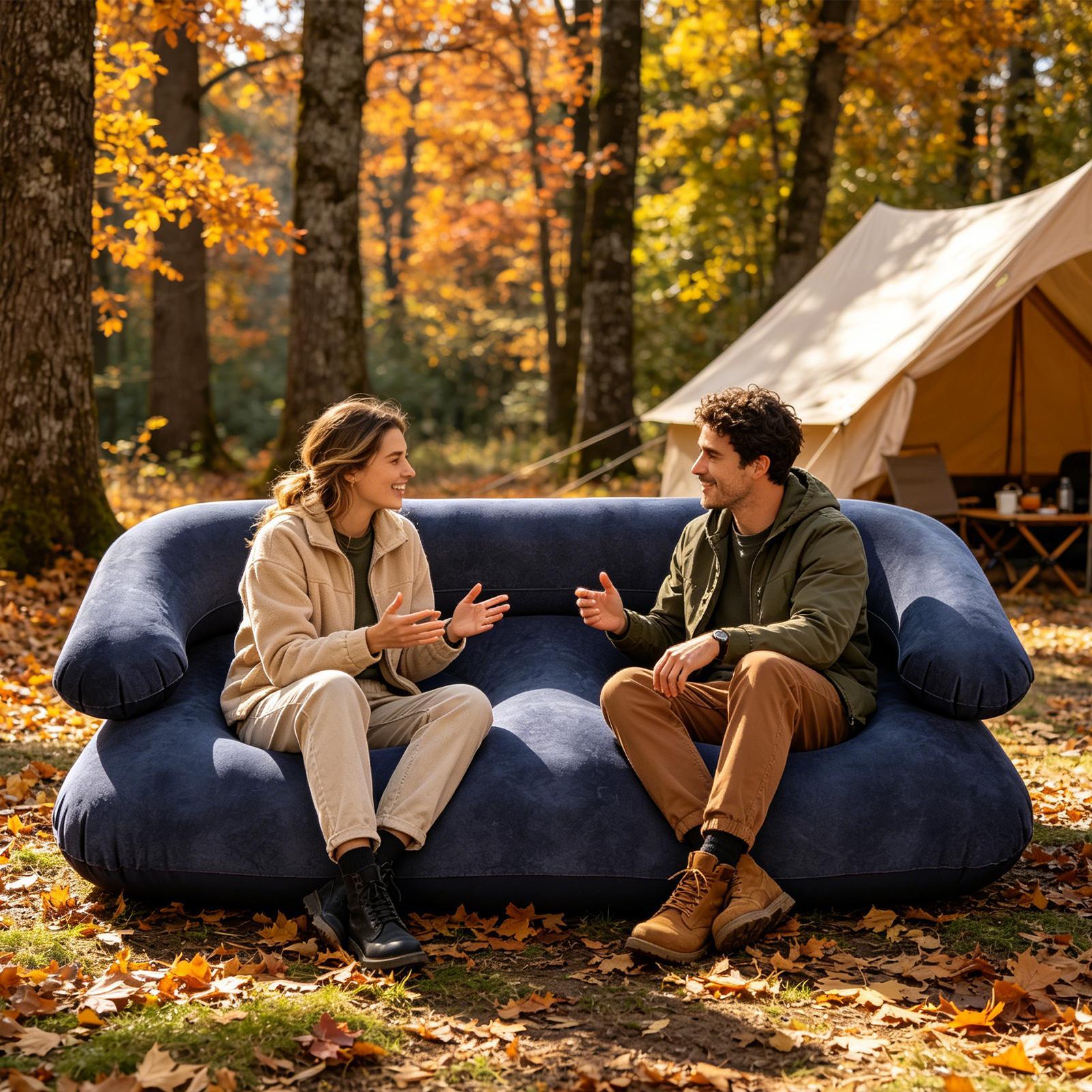 캠핑용 에어 소파, 접이식 플록 가공 휴대용 소파, 팔 - Outdoor Furniture Europe 리뷰 및 가격